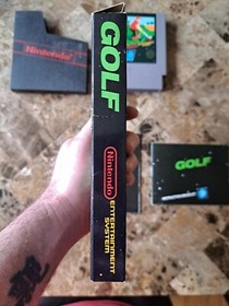  Early Print Hangtab Golf (NES) Nintendo - CIB - w/ protective plastic case