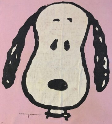 Vtg 90s Snoopy Faded Distress Big Face Sleeping Shirt Peanuts