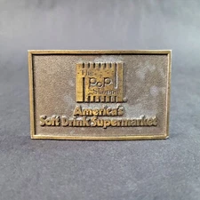 The Pop Shoppe American Soft Drink Supermarket Belt Buckle Solid BRASS