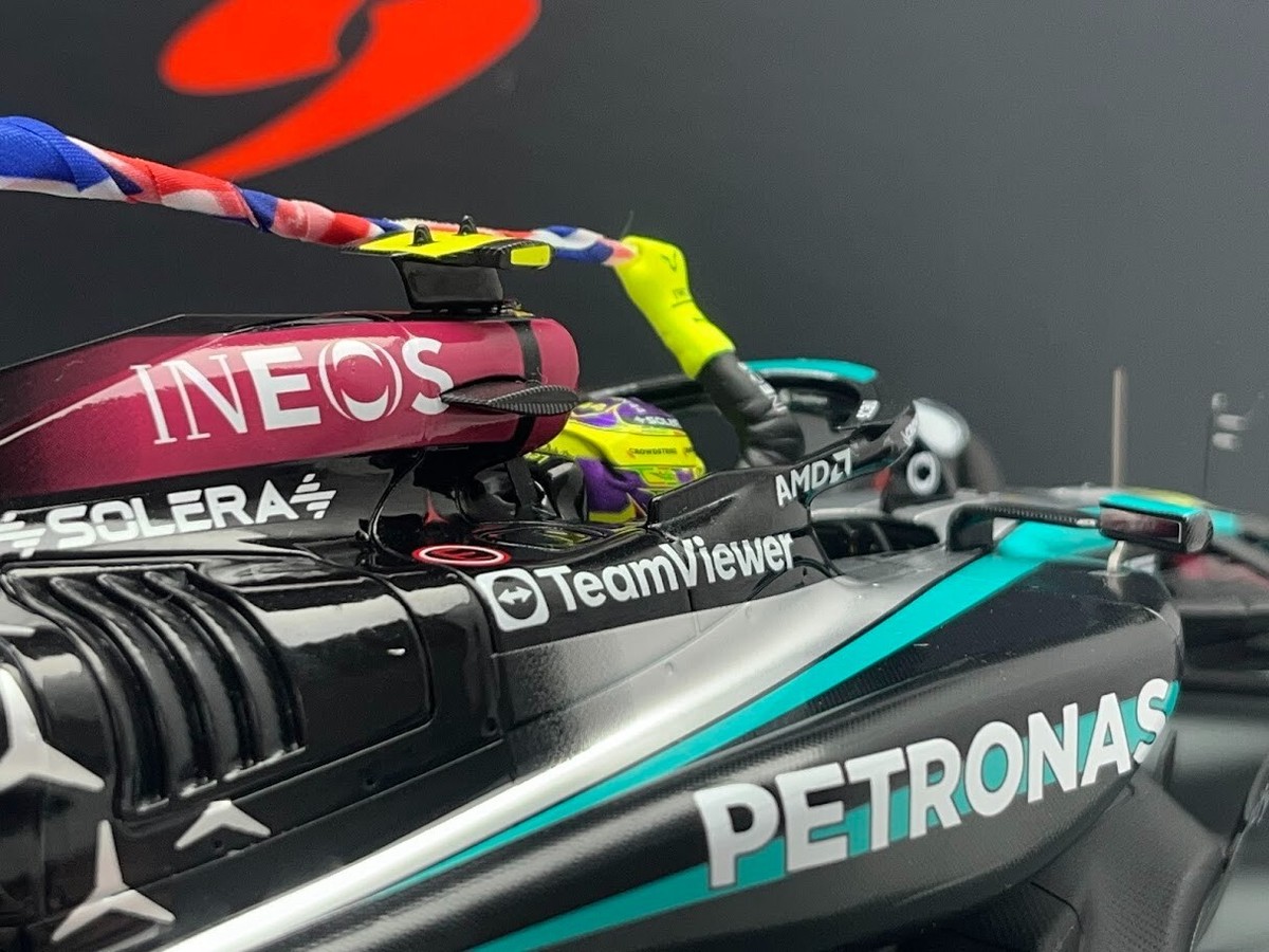 Lewis Hamilton Mercedes 2024 AMG W15 Winner British GP Diecast F1