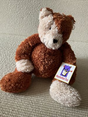 Manhattan Toy Shaggy Cozies Soft Cat Plush Stuffed Animal NWT 2010 Orange Tabby