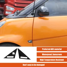Glossy Black ABS A-pillar Antenna Cover Trim Fit For Benz Smart 2009-2015