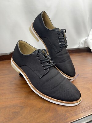 Calvin Klein Men\'s Black Canvas Aggussie Lace Up Oxford Size 9.5 Men main image 2