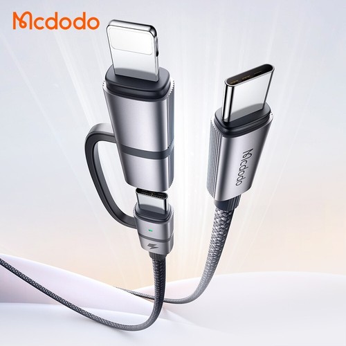 Mcdodo 2 in 1 100W 5A Type C To iPhone Fast Charging Cable For iPhone &Samsung - Picture 1 of 22