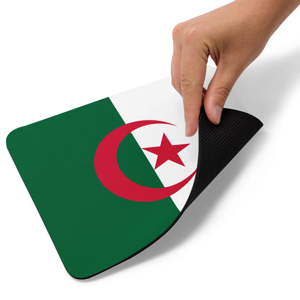 Tapis de souris drapeau national Algérie célébration