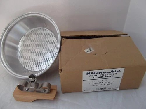 Vtg KitchenAid Hobart Colander Sieve Set fits K5-A, K5SS, K45, K45SS Mixer NOS