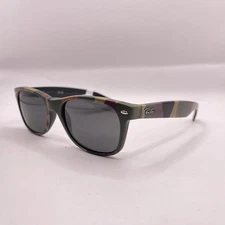 Ray Ban Unisex New Wayfarer Classic Square Full Rim Sunglasses RB2132 Camo/Gray
