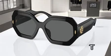 TORY BURCH TY7192F 170987 Black Dark Grey 57 mm Women's Sunglasses