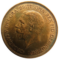 1935 King George V One Penny Coin Higher Grade - Great Britain