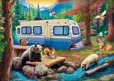 300 Piece Jigsaw Puzzle Forest Bear Adventure Animal Nature Game Toy