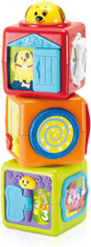 Activity Cubes  Stacking Toy Blocks Set of 3 - Baby Blocks for Toddlers W/Anima