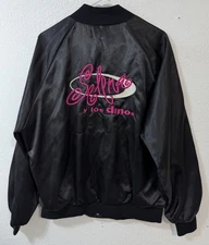 Vintage Selena Y Los Dinos Satin Jacket Black Pink 80s 90s Tour Size L West Ark