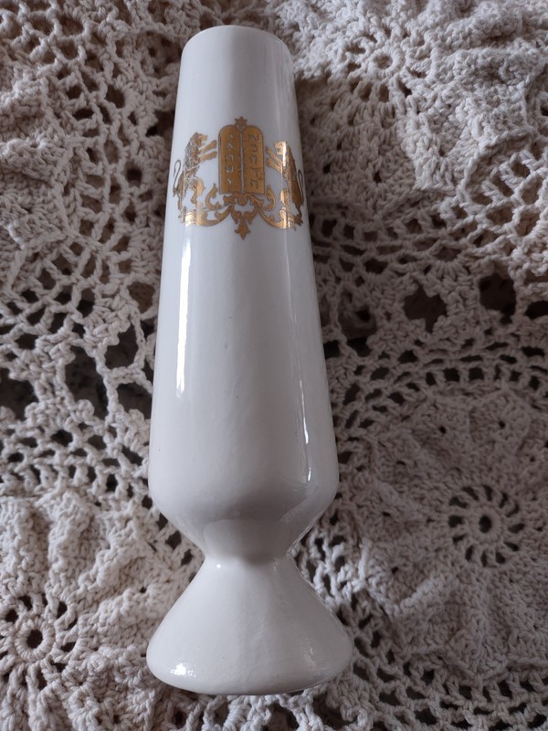 Judaica Ceramics Religious Bud Vase
