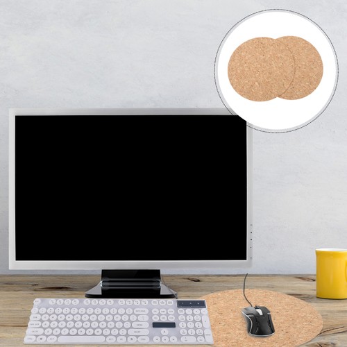2 Pcs Cork Mouse Pad Work Office Mousemat Base Palm Rest Enhanced - Afbeelding 7 van 12