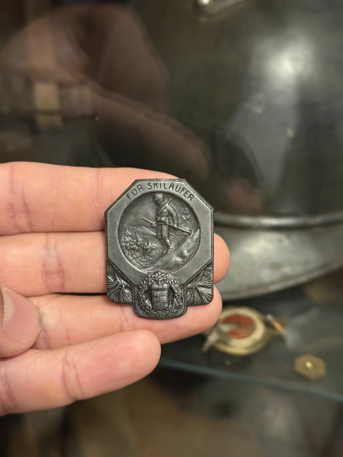 Ww1 Kappenabzeichen sciatori 1918 Kuk Austria Badge Wk1 1gm K.u.k ww2 guerra