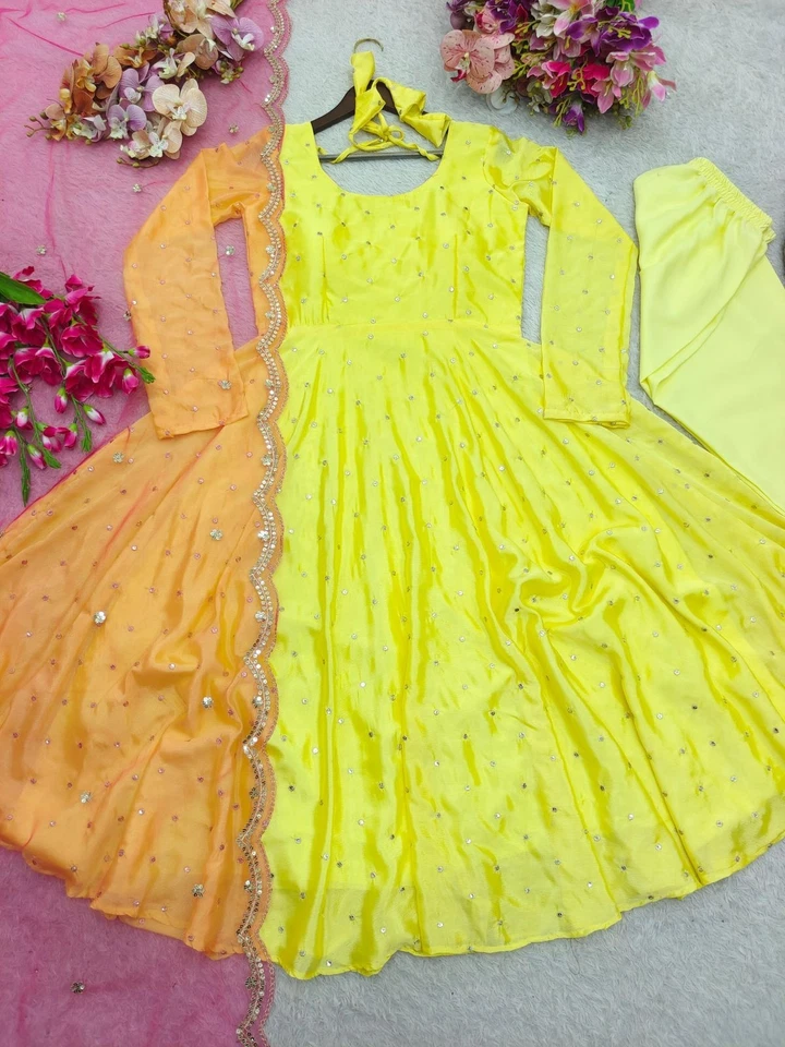 VESTIDO SALWAR KAMEEZ INDIO PAKISTANÍ BODA FIESTA ROPA VESTIDO TRAJE BOLLYWOOD NUEVO Foto 4 de 4