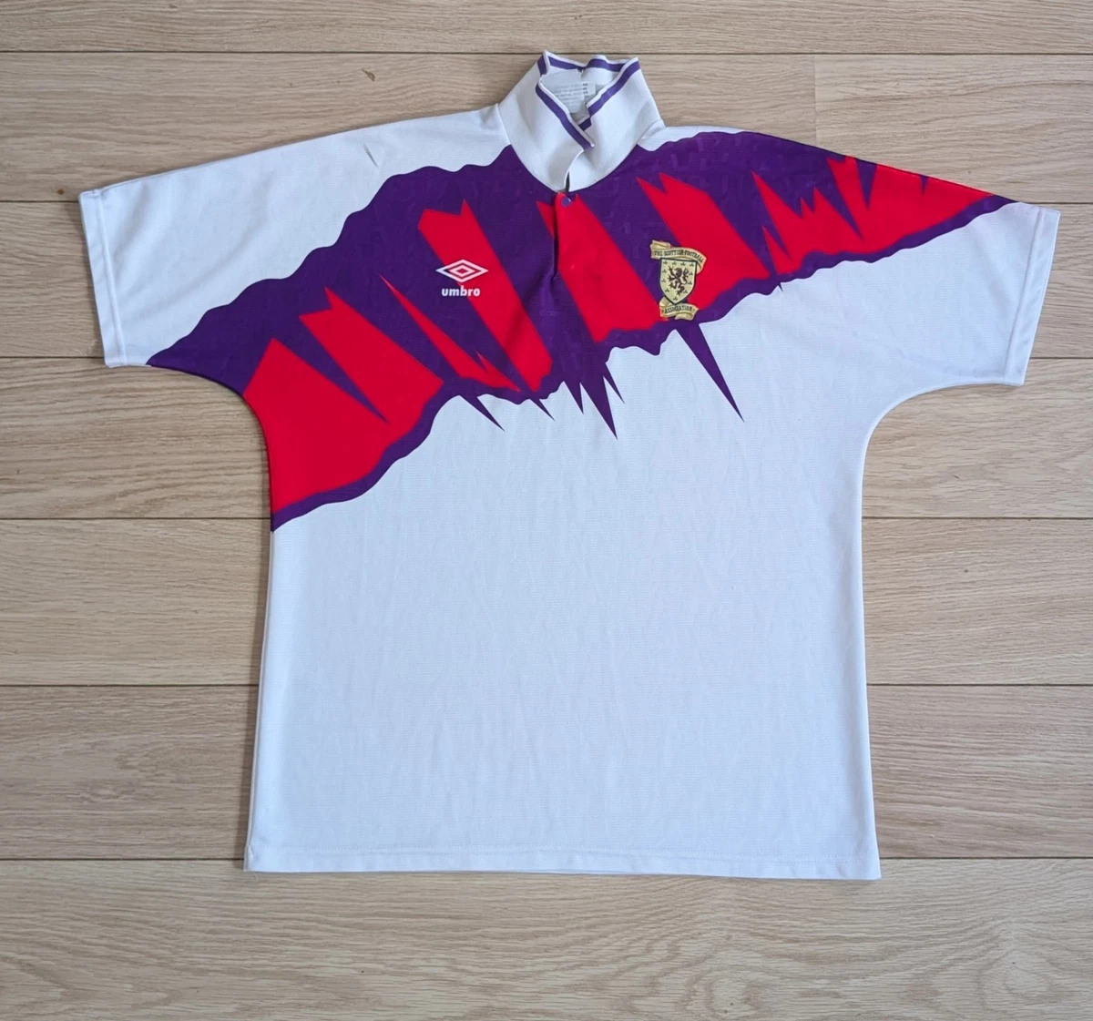 Short De Foot Écosse Umbro – Extérieur 1996-1998 – Bleu – Taille L (État Moyen)