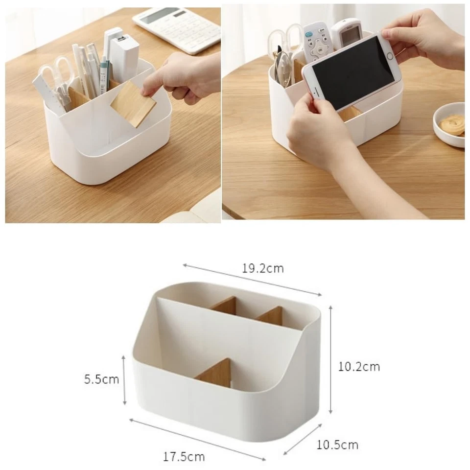 5 Fächer Bambus Büro Organizer, Multifunktional Aufbewahrungsbox,Desk Organiz... - Bild 4 von 4