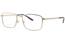Gucci GG1882O 002 Eyeglasses Frame Men's Gold Full Rim Square Shape 54-mm