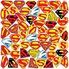 SUPERMAN LOGO EVOLUTIONS VARIETY DIE CUT VINYL 50 CT STICKER PACK