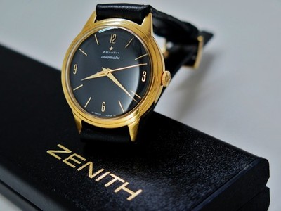 Zénith 18k solid gold Automatic Bumper cal 133 fully serviced, Box, vintage 1951