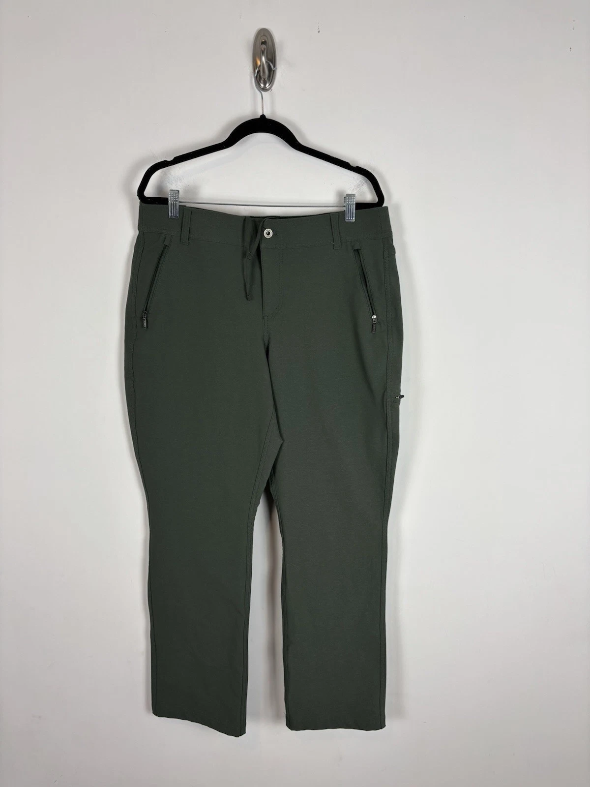 Kuhl Travrse Soft Shell Pants Size 16 Short Women Green RipStop Hiking Outdoor
