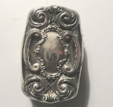 Antique Silver Repousse Victorian Clothes Brush