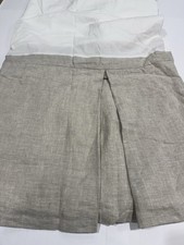 Pottery Barn Belgian Linen Flax Bed skirt Flax Twin 18" drop w side pleats