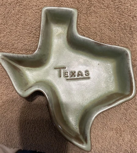 Vintage Frankoma Pottery Texas State Ashtray