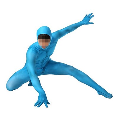 The Sky Blue Muscle Jumpsuit Stage Suit Cosplay Costume Bodysuit