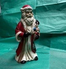 Christmas Artmark Musical Santa With Toys figurine Silver Bells Working
