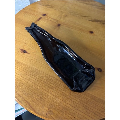 Brauner Flaschenlöffelhalter aus geschmolzenem Glas - Bild 1 von 2