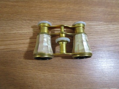 LeMaire Paris Opera Glasses Mother of Pearl and Brass