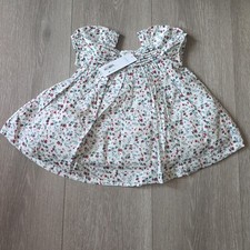 Janie and Jack Baby Rose Dress 3-6M White