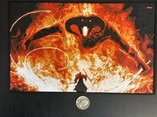 Gandalf vs the Balrog - Lord of the Rings 3d Image - Wall Hanger Included