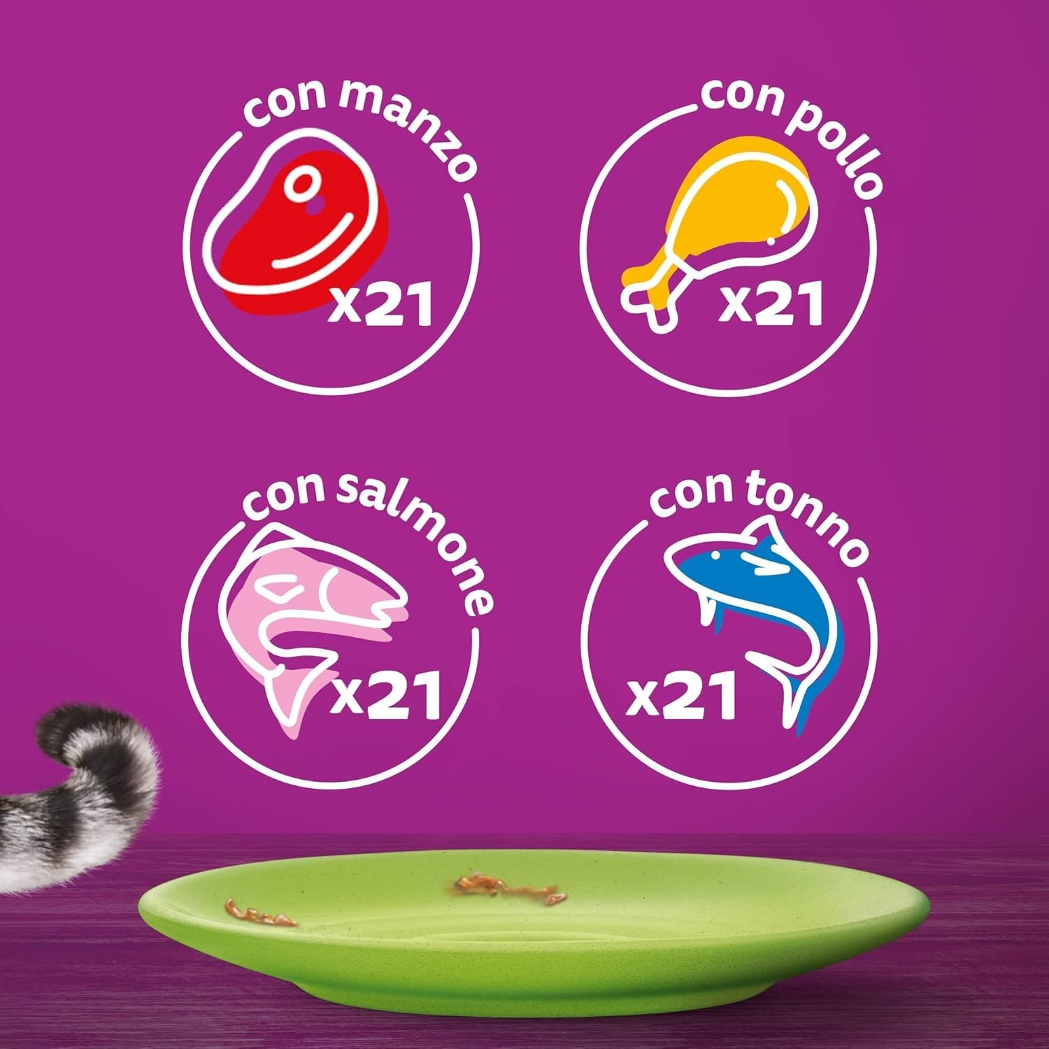 Whiskas Umido Gatto 84x85g - Dieta Completa e Idratazione Quotidiana - 2