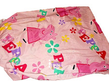 6J PEPPA PIG Floral pink microfiber Twin Fitted Bed Sheet Fabric