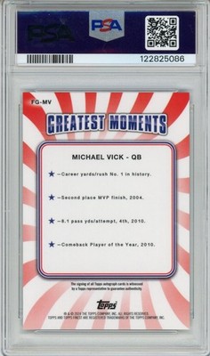 2024 Topps Finest - Finest Greats Autographs Michael Vick #FG-MV