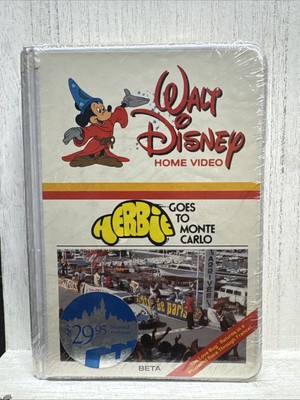 Walt Disney Home Video Sealed Beta Herbie Goes To Monte Carlo  New