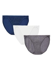 Vanity Fair Illumination String Bikini Panty 8, 3 Pack - Navy/White/Steele