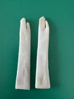 Vintage 1960s Mattel Barbie Doll Accessories LONG WHITE TRICOT GLOVES - Original