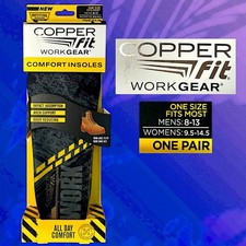 Copper Fit Insoles Pro Work Gear  Unisex OS Men 8-13  Women 9 -14  Trim2Fit