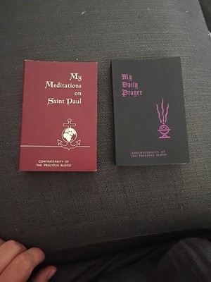 Two Vintage Mini Prayer Books from Confraternity of the Precious Blood 1967,1955
