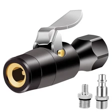 200PSI Tire Inflator Lock-on Air Chuck Heavy-Duty Compatible with Schrader Valve