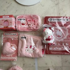 Hello Kitty 5-Piece Unopened Character Goods Set Pouch Bag Charm File Case
