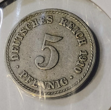 1910 A German 5 Pfennig, Nice Condition