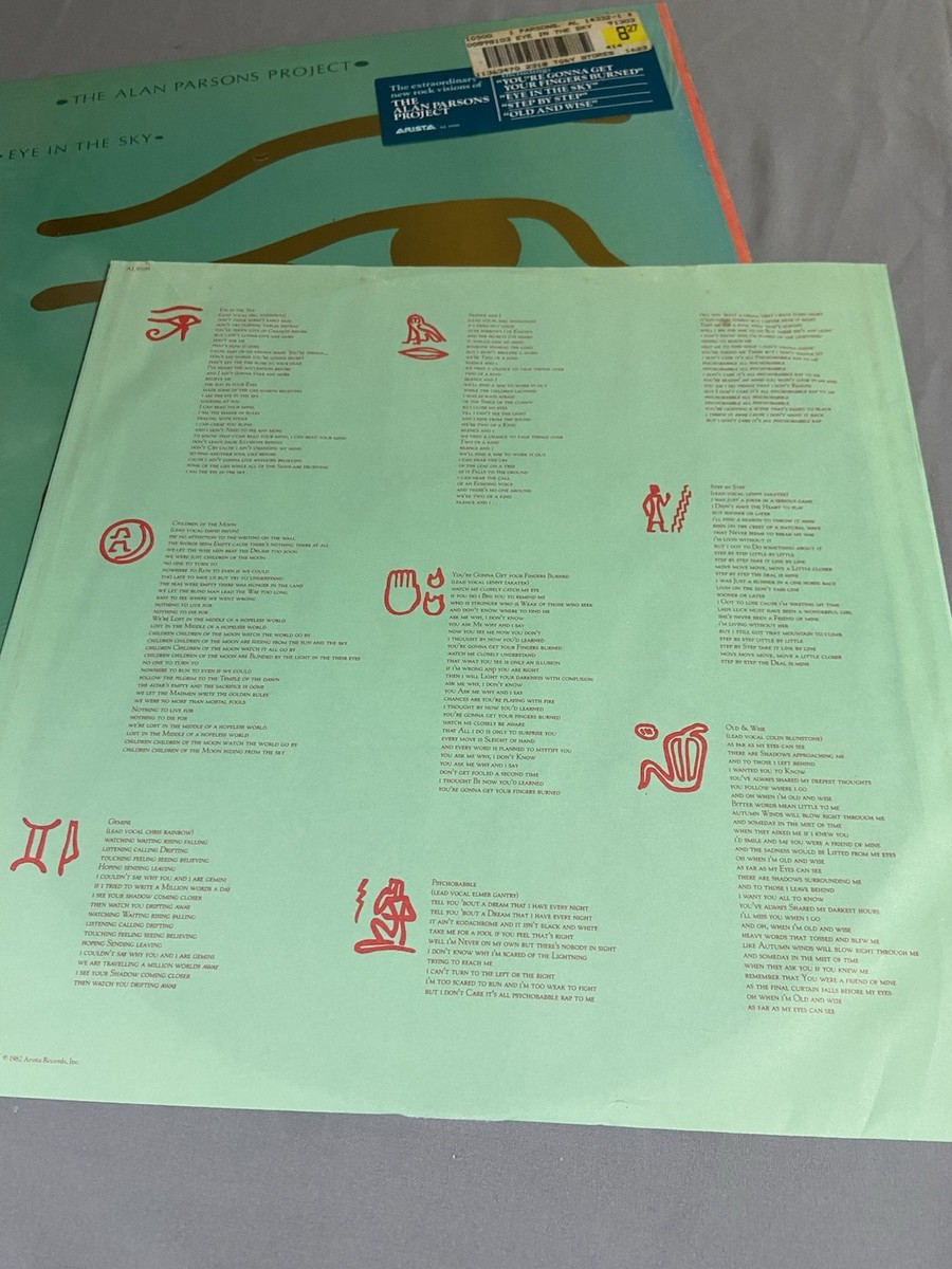 ALAN PARSONS ~EYE IN THE SKY ORIGINAL FIRST PRESS LP WITH HYPE