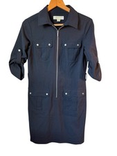 MICHAEL Michael Kors Dress WOMENS Small Black Front Pockets Utility Office