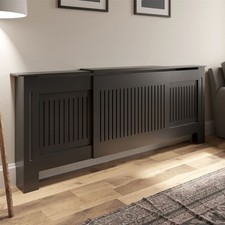 Radiator Cover Anthracite Grey Modern Traditional Wood Grill Cabinet Shelf