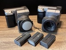  2 Sony Mavica MVC-FD91 Digital Cameras w/3 Batteries UNTESTED